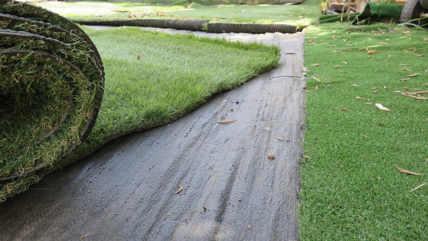 Artificial turf being removed